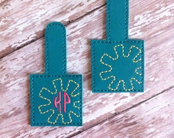 ITH Sun Blank Snap Tab/Key Fob DIGITAL Embroidery Design