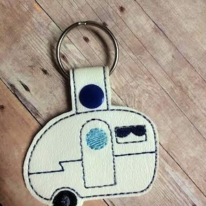 ITH Camper Snap Tab/Key Fob DIGITAL Embroidery Design