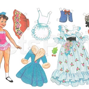 Spanish Paper Dolls From the 1980s. Colored and for Coloring - Digital ...