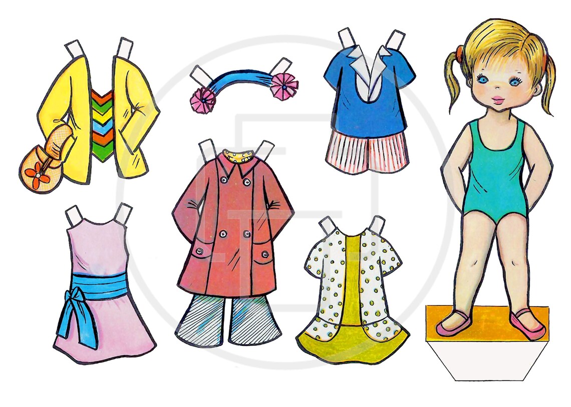 Vintage Spanish Paper Dolls From the 70s - Digital Download - Etsy Canada