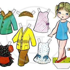 Muñecas de Papel Españolas Vintage de los Años 70 - Descarga digital