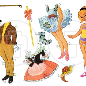 Spanish Paper Dolls from the 1980s - Digital Download