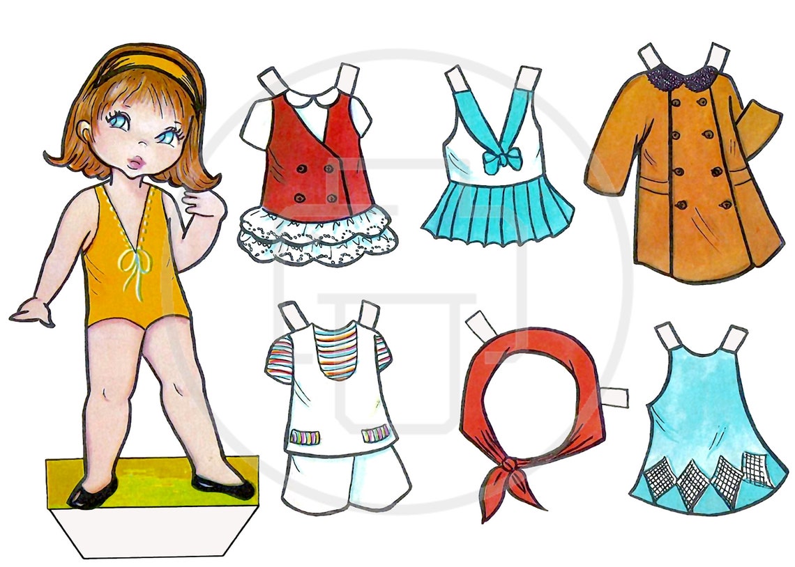 Vintage Spanish Paper Dolls From the 70s - Digital Download - Etsy