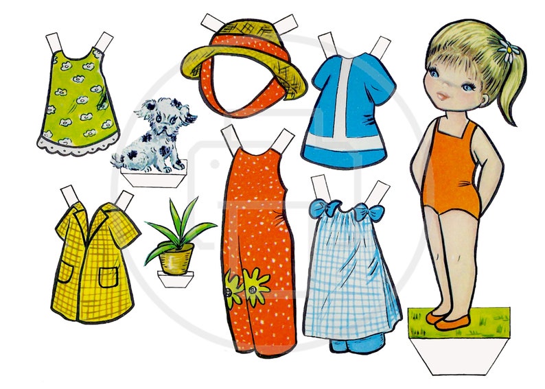 Vintage Spanish Paper Dolls From the 70s - Digital Download - Etsy Canada