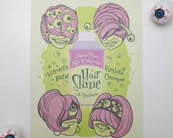 Professor Fink's All Purpose Hair Slime (digital print, 297 x 210 mm)