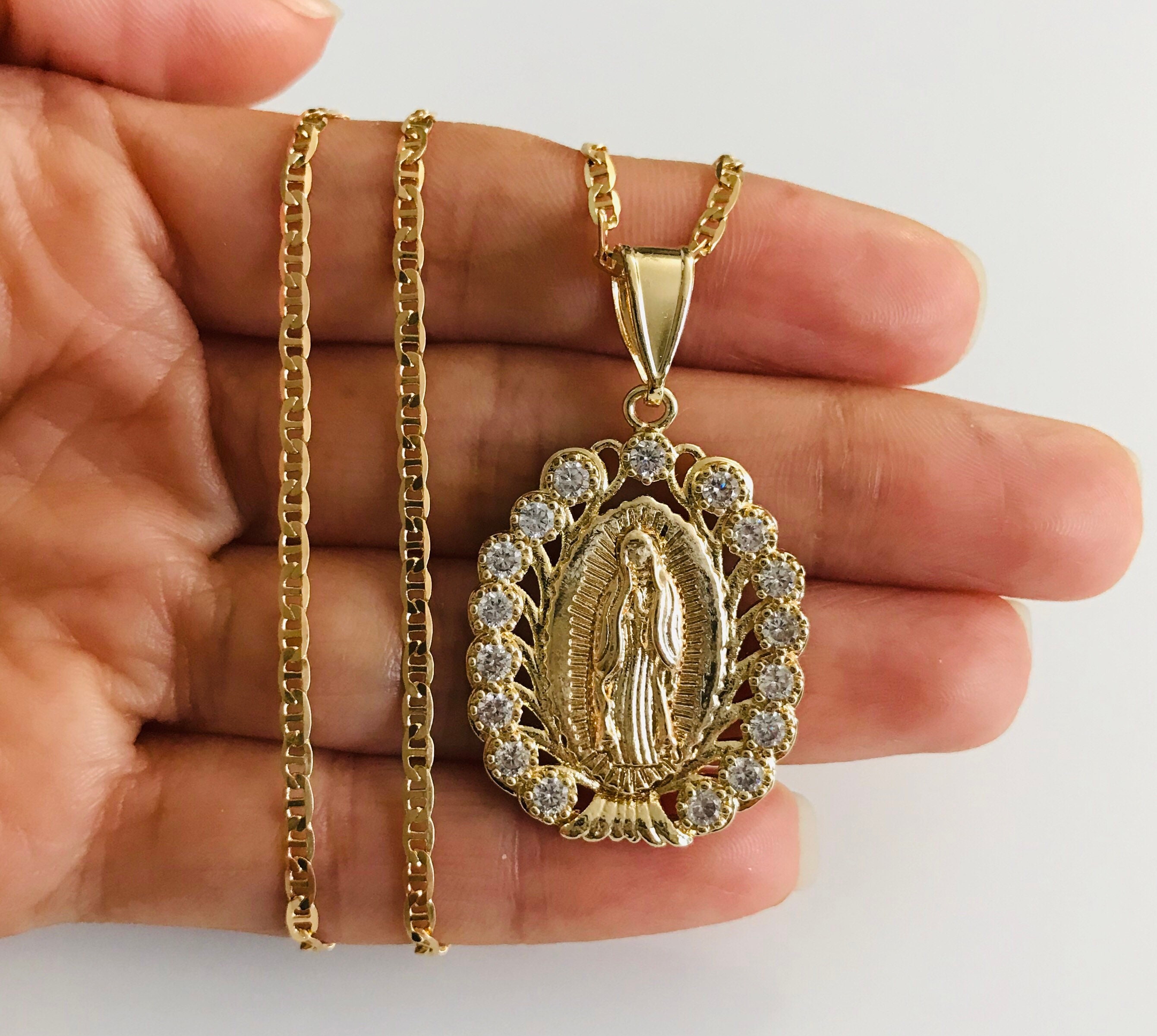 18k Gold Filled Virgin Mary Necklace, Virgin Mary Necklace, Virgen Maria  Collar, Gold Viegin Necklace, Catholic Necklace, Dainty Necklace - Etsy | Virgin  mary necklace, Dream jewelry, Jewelry fashion trends