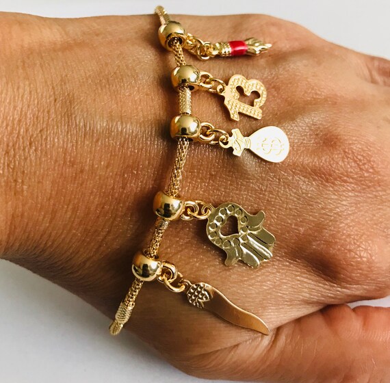 money bolsa charm gold