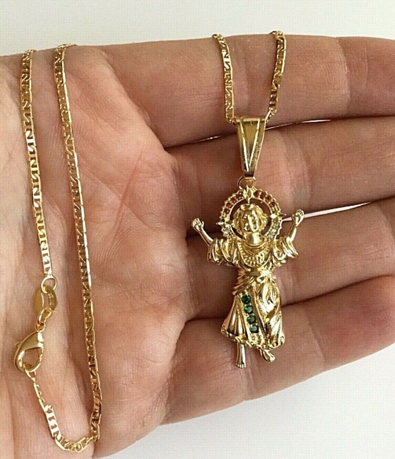 Collar divino divino 18 quilates relleno de oro de 3 - Etsy España