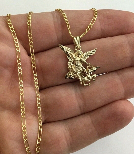 14K Gold Saint Michael Medals