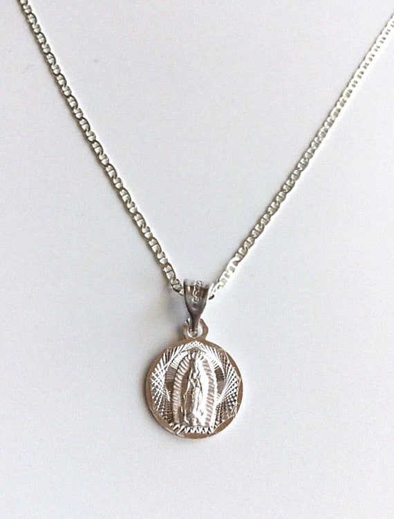925 Sterling Silver Virgin Maryguadalupe Necklace 20 - Etsy Canada