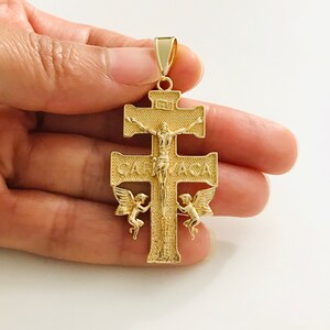 Caravaca Cross Pendant 18k Gold Plated with 20 inch Chain Caravaca Necklace Caravaca Cross Pendant 18k Gold Plated with 20 inch Chain Caravaca Necklace