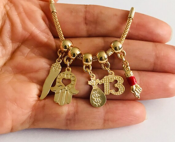 money bolsa charm gold