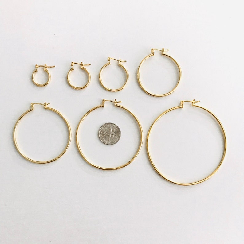 2mm thick hoop earrings