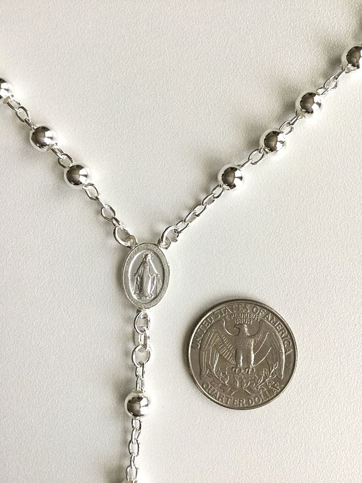 925 Sterling Silver Italian rosary necklace protection and Etsy