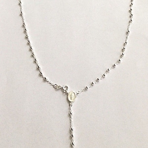 925 Sterling Silver Italian Rosary Necklace Protection and - Etsy