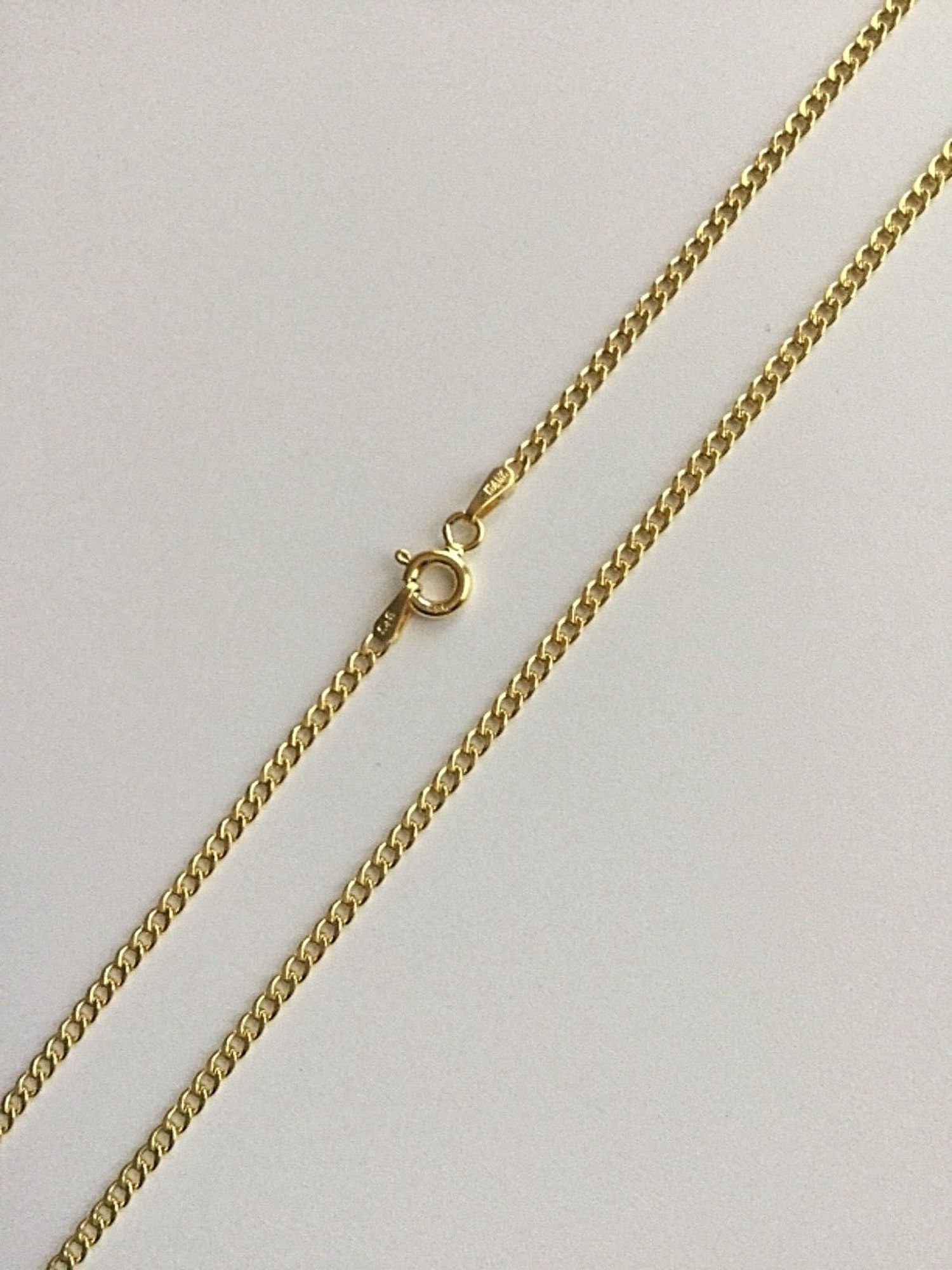 14k Solid Gold 3 tone Jesus Curb Link Necklace 18 | Etsy