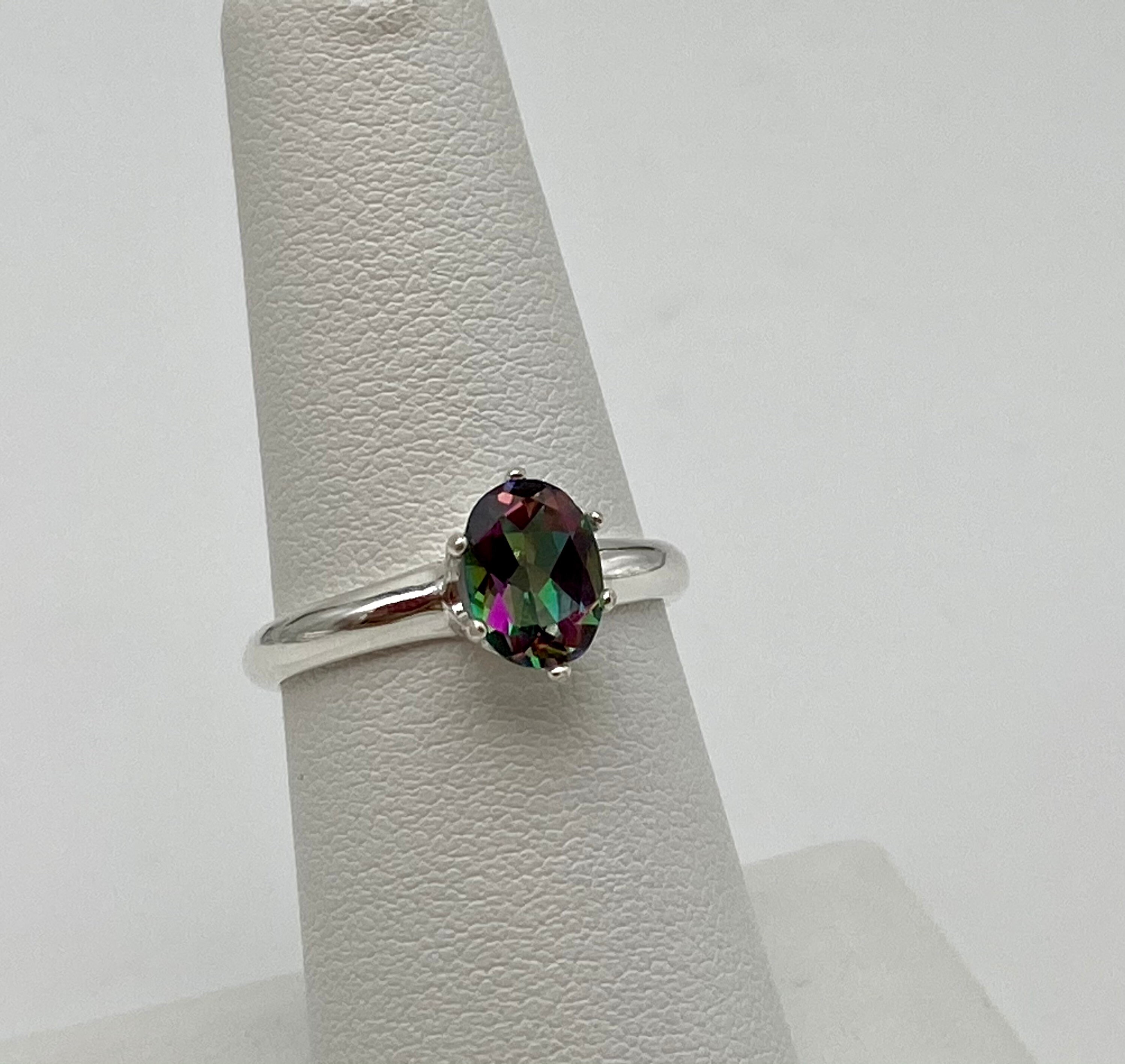 Pierre Précieuse Mystic Topaz Naturelle - Taille 8x6 Mm, 1.44 Carats - Couleur Splendide - Neuf Sans Emballage