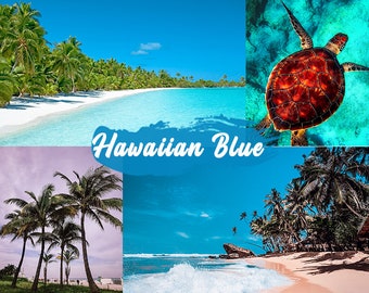 13 Hawaiian Blue Lightroom Mobile & Desktop Presets, Editing Filters, Presets, for Instagram Bloggers, Influencers and Photographers