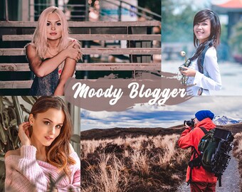 16 Moody Blogger Lightroom Mobile & Desktop Presets, Photo Editing Filters, Presets, for Instagram, Bloggers, Influencers and Photographers