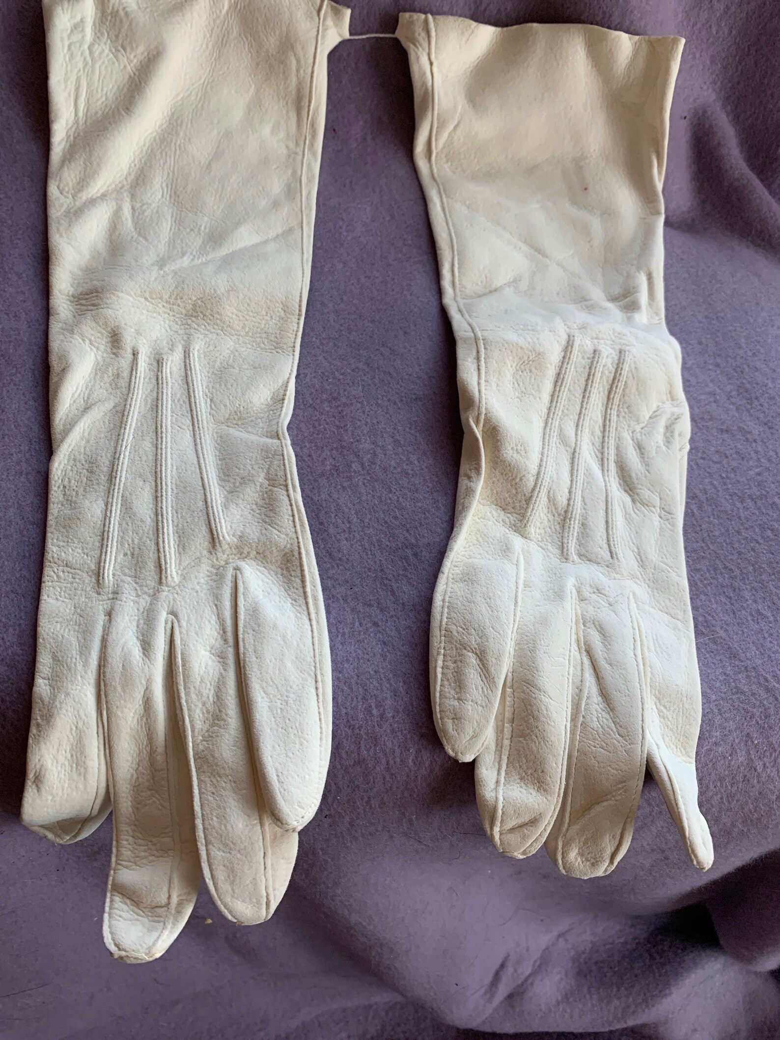 Boyce Lazarus White Doeskin Gloves Etsy