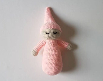 Crochet Sleeping Doll: Soft Acrylic Snuggle Toy, Baby Comforter (MADE TO ORDER)