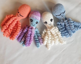 Premmie Octopus Toy Express Post Crochet Octopus, Cotton Octopus for Premmie, Small Octopus, Baby Shower Gift - MADE TO ORDER