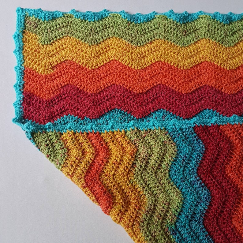 Crochet Baby Blanket Rainbow Chevron Baby Blanket Crochet Etsy Australia