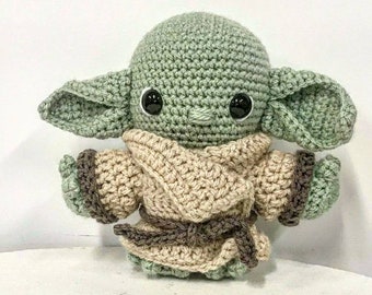 Yoda Toy, Crochet Baby Yoda, Crochet Star Wars Toy, Baby Yoda, Handmade Yoda - MADE TO ORDER