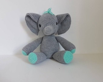 Elephant Toy, Large Crochet Elephant, Elephant,  Amigurumi Elephant, Toy Elephant, Handmade Elephant - MADE TO ORDER