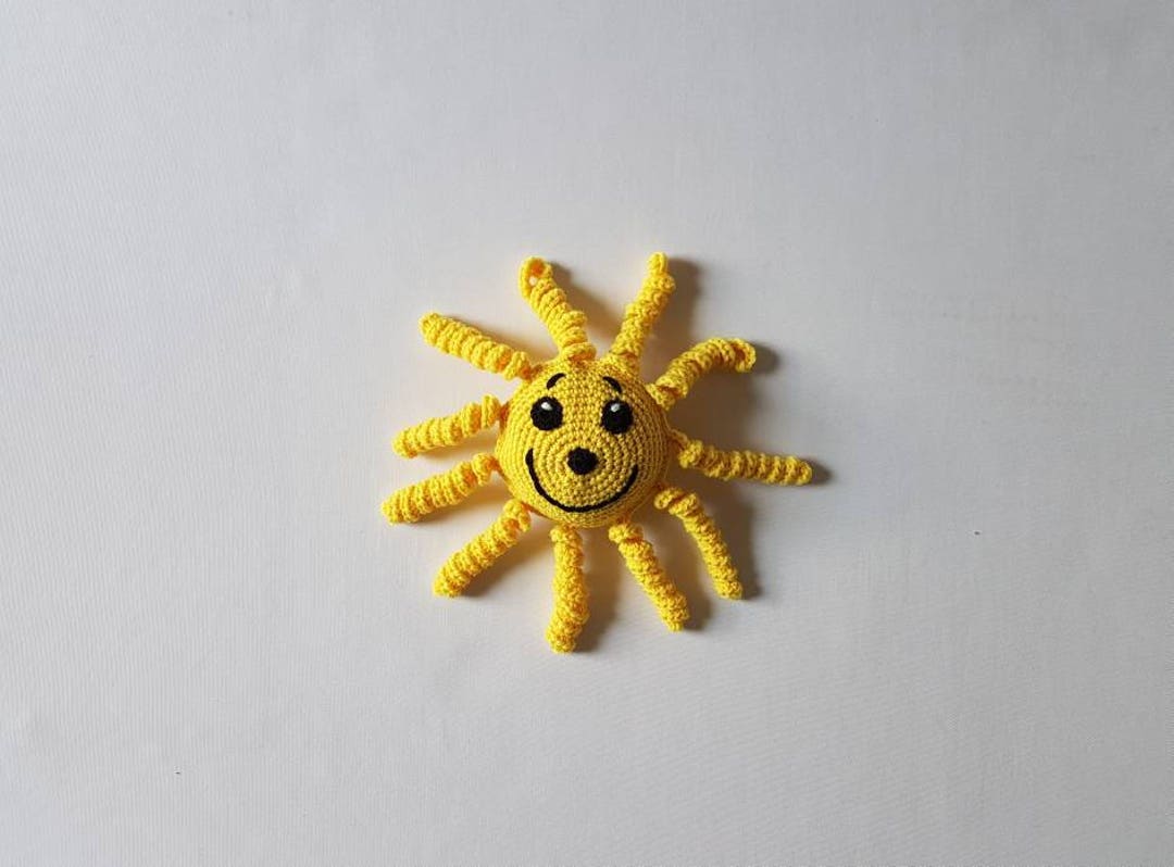 Sun Toy Sun Toy With Springy Rays Crochet Sun Baby Room Etsy