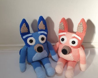 Blue heeler Toy, Crochet Blue heeler Dog, Crochet Dog, Handmade Blue dog, Amigurumi Dog - MADE to ORDER
