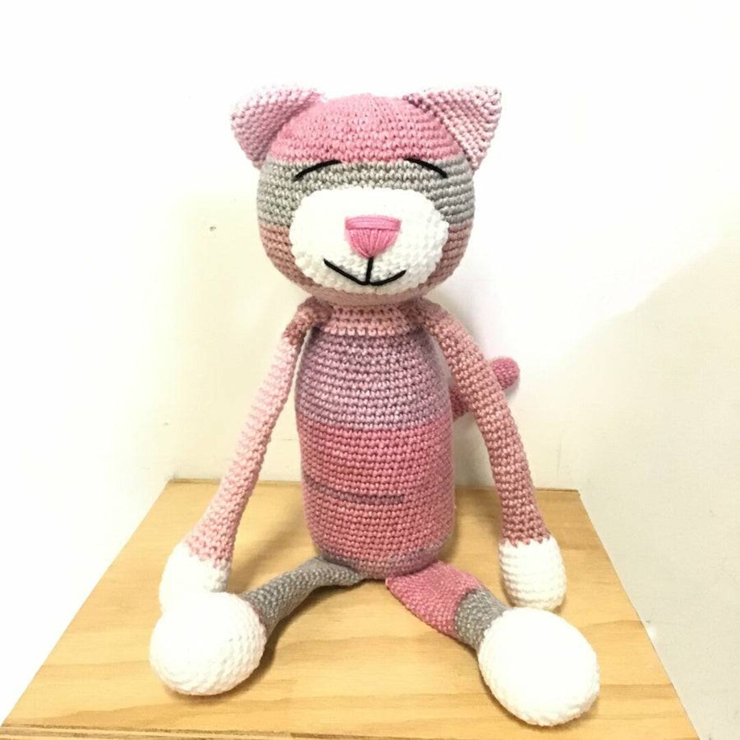 Large Amineko Cat Toy Crochet Cat Soft Cat Toy Crochet Etsy Nederland