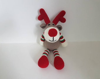 Reindeer Toy, Crochet Reindeer, Christmas Toy, Toy Reindeer, Handmade Reindeer, Amigurumi Reindeer, Christmas gift - MADE TO ORDER