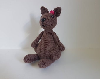 Crochet Kangaroo Toy: Handmade Amigurumi Australian Animal
