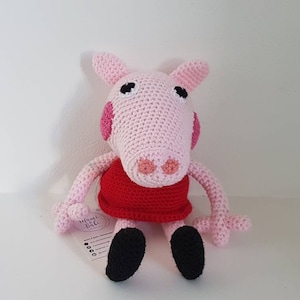Peppa Pig Toy, Crochet Peppa Pig, Crochet Toy, Amigurumi Peppa Pig - MADE TO ORDER