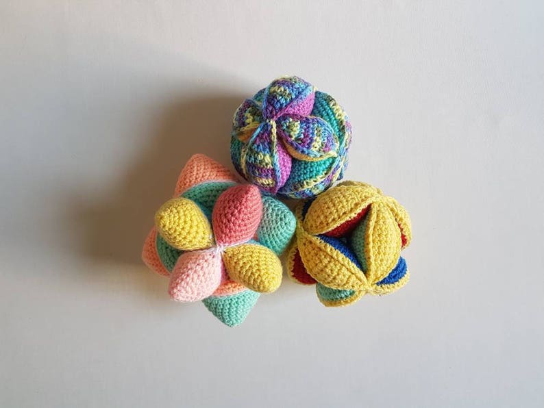 Amish Puzzle Ball Toy, Crochet Puzzle Toy for Baby, Crochet Ball Toy, Handmade Amish Baby Puzzle, Crochet Ball Puzzle MADE TO ORDER image 5