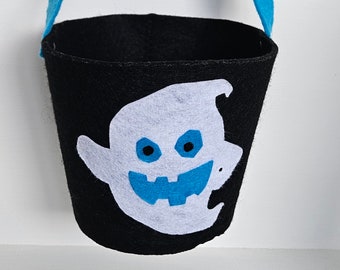 Felt Halloween Ghost Candy Bucket