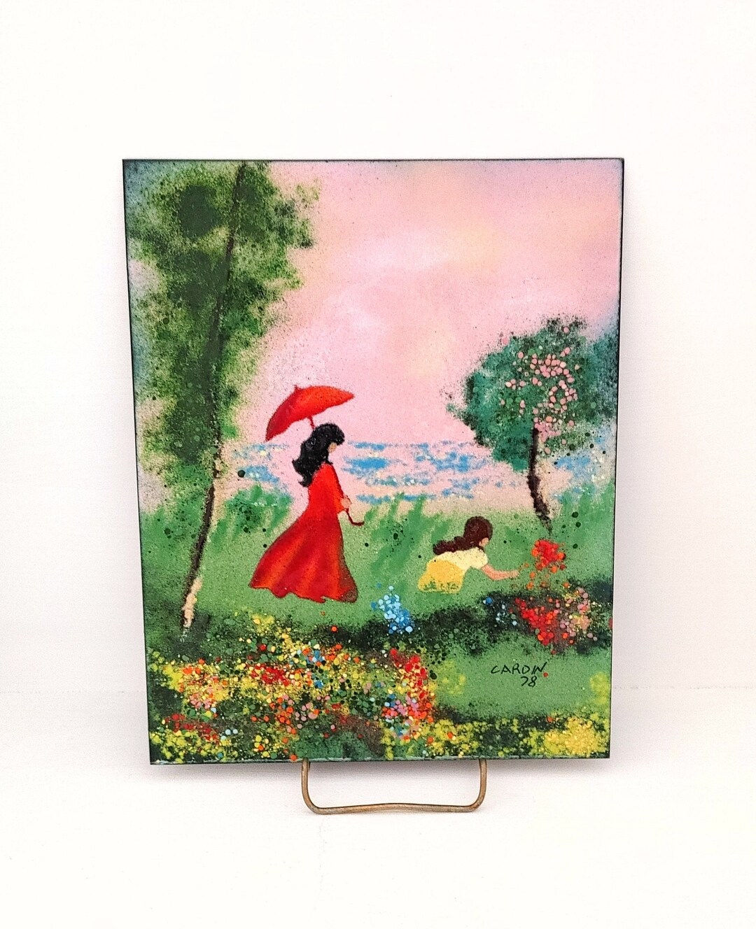 Louis Cardin Enamel Painting Etsy