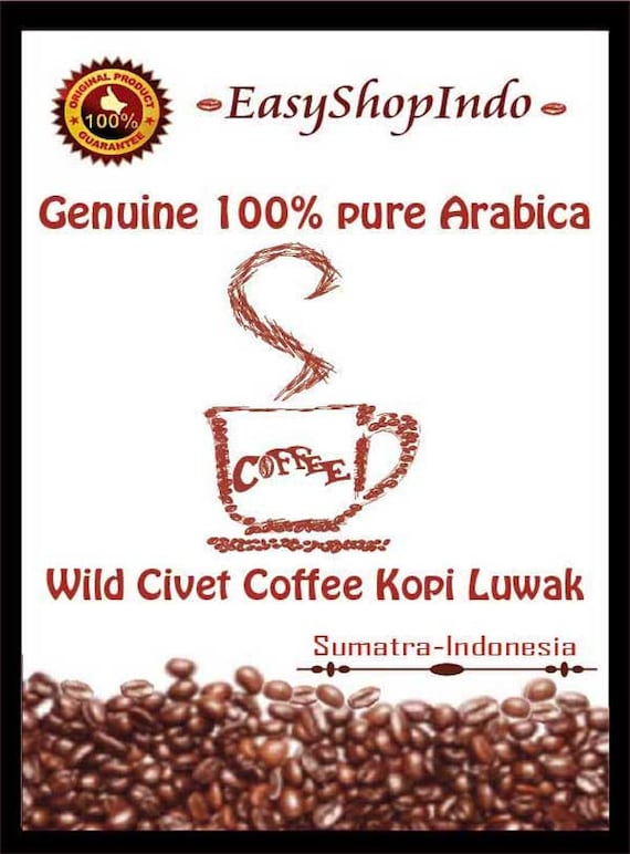 100g Arabica Wild Civet Coffee Kopi Luwak GAYO Fresh Roasted