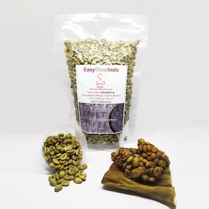 Wild Civet Coffee Kopi Luwak ARABICA GAYO Unnroasted Green Beans (1 LB / 454 g / 16 oz)