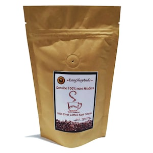 100% Genuine pure ARABICA Wild Civet Coffee Kopi Luwak Roasted Beans 100g - JAVA