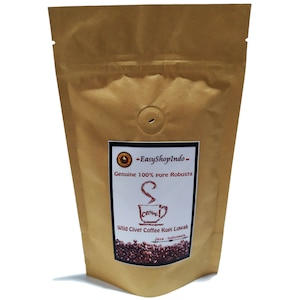 100% Genuine pure ROBUSTA Wild Civet Coffee Kopi Luwak Roasted Beans 100g - JAVA