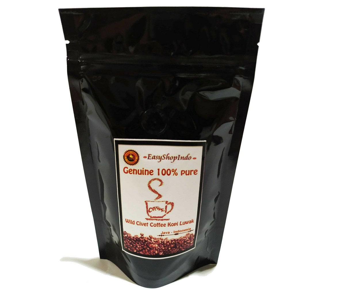 Genuine 100% pure Wild Civet Coffee Kopi Luwak JAVA Fresh Roasted Beans 100g