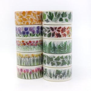 Collezione Washi ramo bottiglia di fiori e viti, nastro adesivo floreale Washi, Ivy Washi, Pansy washi, Ginkgoes Washi, Fern Washi // Forniture BBB // RBB
