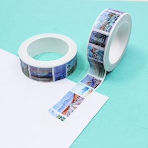 Cinta washi con escenas del desierto, cactus suculentos del desierto, washi con paisajes de arena del desierto, cinta de papel con diseño de árboles de Josué / BBB Supplies / R-RPP035