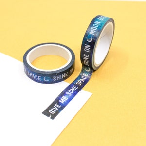 Washi-tape met tekst Moon Dreamer, geef me wat ruimte Paper Tape, glans op cadeaupapier Crafttape en benodigdheden voor journaling | BBB-benodigdheden | R-M360