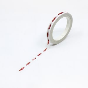 Fita Washi fina e fofa com padrão de penas rosa, fita de papel japonesa, Coachella, chá de bebê, materiais para fazer cartões, álbum de recortes // R-AL037-05