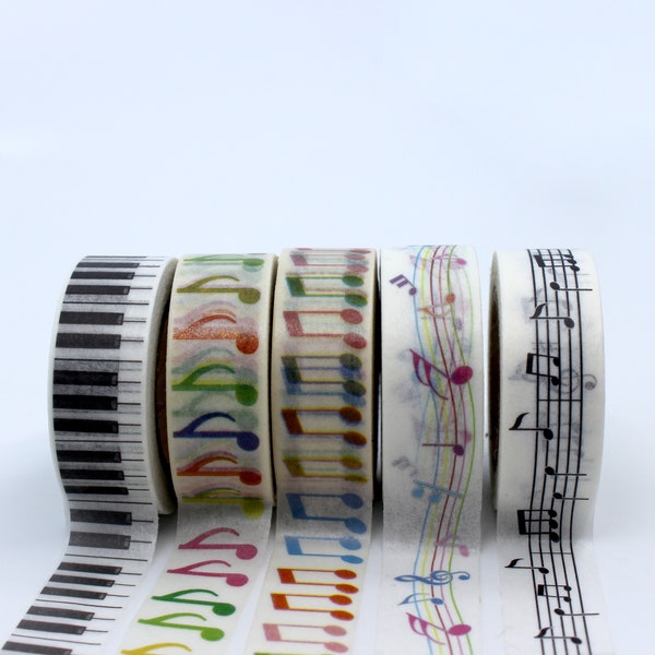 Music Collection, Piano keys Washi, Music Notes Washi, Scales Pattern Washi Tape | BBB Supplies | R-ZH1389 ZH2072 ZH2075 ZH2076 ZH2123