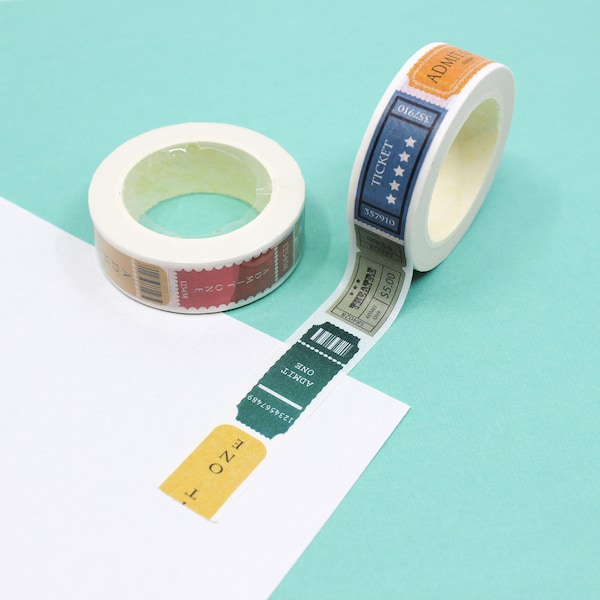 Theatre Tickets Washi Tape, Cinema Tickets Paper Tape, Scrapbooking Memories and keepsake Tape // Journaling Tape | BBB Supplies| R-GH1-041