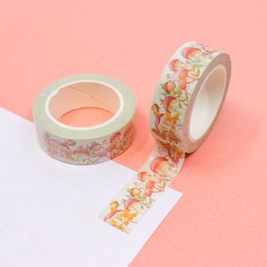 Bright and Fun Mushrooms Washi Tape, Red and Orange Mushrooms Paper Tape, Calendar Scrapbooking, Craft Supplies | BBB Supplies | R-GH1211-15